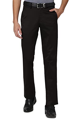 Peter England Men’s Slim Casual Pants (PCTFCSLB714148_Chocolate_36)