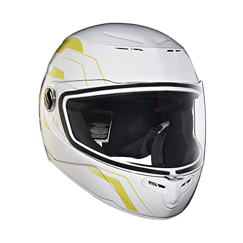 Royal Enfield TPEX Full Face Camo MLG Helmet with Clear Visor Gloss White, Size: L(59-60cm)
