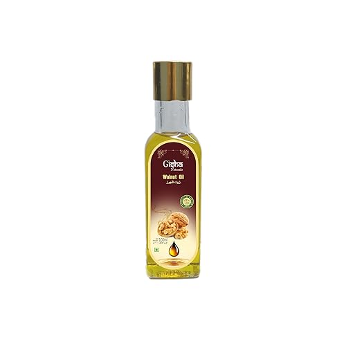 GISHA NATURALS Walnut Oil – Pure Cold-Pressed Akhrot Ka Tel – Glass Bottle, For Hair, Skin Massage 100 ml