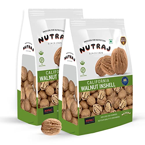Nutraj California Inshell Walnut 2kg (1kg x 2) | Latest Crop Inshell Walnut | 100% Pure Premium Akhrot | Delicious & Crunchy Walnut | High in anti oxidants| Brain food