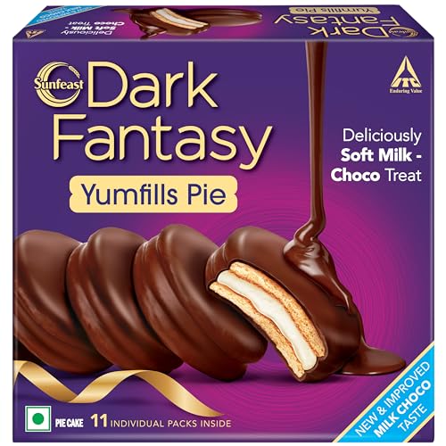 Sunfeast Dark Fantasy Yumfills, 242g, Rich Chocolate Pie Cake