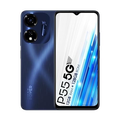 itel P55 5G | Dimensity 6080 | 12GB* RAM+128GB ROM with Memory Fusion| 50MP AI Dual Rear Camera| 5000mAh Battery | 2 Years Warranty | Galaxy Blue