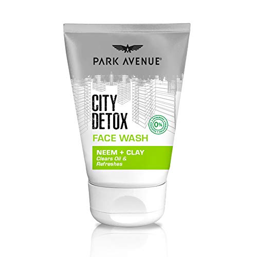 Park Avenue City Detox Neem + Clay Face Wash, Clears Oil and Refreshes with Neem, Mineral Clay and Mint, 100g