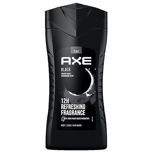 Axe Africa 3 In 1 Body, Face & Hair Wash for Men, Long-Lasting Refreshing Mandarin & Sandalwood Fragrance for Up To 12hrs, Natural Origin Ingredients, Removes Odor & Bacteria, No Parabens, Dermatologically Tested, 250ml
