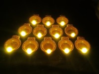 kala decorators LED Diya Artificial Diya Home Decoration Birthday Anniversary Festival Plastic Table Diya(Height: 1.5 inch)