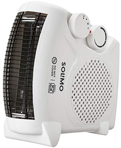 Amazon Brand – Solimo 2000/1000 Watts Room Heater with Adjustable Thermostat (ISI certified, White colour, Ideal for small to medium room/area)