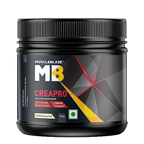 MuscleBlaze Creapro Creatine With Creapure Powder From Germany, Pack Of 250 Gms, Unflavoured