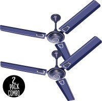 MinMAX winger ultra High Speed 1200 mm Energy Saving 3 Blade Ceiling Fan(Silver, Blue, Pack of 2)