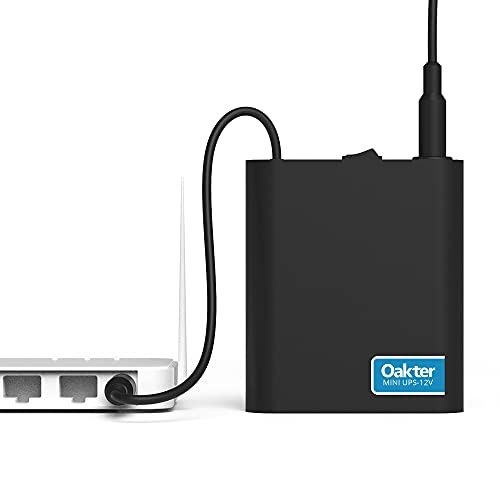 OAKTER Mini Ups For 12V Wifi Router Broadband Modem|Backup Upto 4 Hours|Wifi Router Ups Power Backup During Power Cuts|Ups For 12V Router Broadband Modem|Current Surge&Deep Discharge Protection