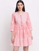 ugantikurti Casual Printed Women Pink Top