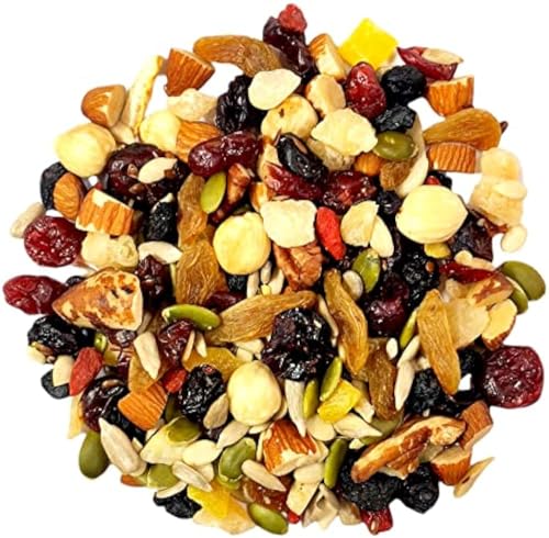 Nutrilin 100% Natural and Premium Healthy Trail Mix – Almonds | Cashew | Raisins | Black Raisins | Pumpkin | Sunflower | Flax Seeds | Healthy Snack | Nuts and Dry Fruits (Jar Pack) (1 Kg)