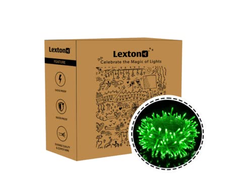 Lexton 40 Feet LED Decorative String Light |for Indoor & Outdoor Decorations (Green, Pack of 1), Standard