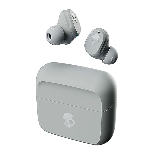 Skullcandy Mod in-Ear Wireless Earbuds, 34 Hr Battery, Microphone, Works with iPhone Android and Bluetooth Devices -Light Gray Blue