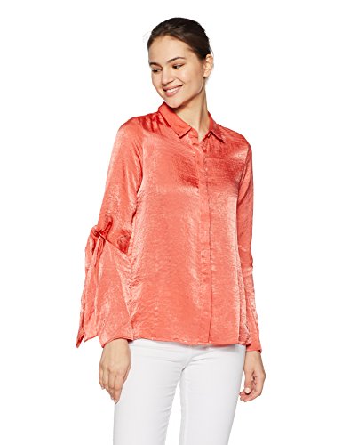 AND Women’s Plain Regular fit Top (AW17AY136TPLCORAL12_Coral M (12))