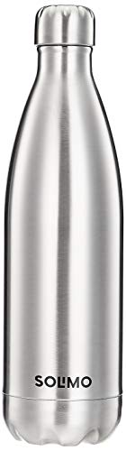 Amazon Brand – Solimo Stainless Steel Insulated 24 Hours Hot or Cold Bottle Flask, 1000 ml, Silver