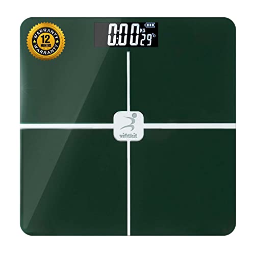 Vifitkit Digital Body Weight Machine with LCD Display & Step-on Technology, Electronic Weighing Scale, Body Weight Machine, Weighing Machine for Human Body (Excluded Battery)