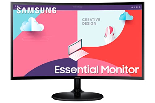 Samsung 27-inch(68.5cm) FHD, 1800R Curved 1,920 x 1,080 Monitor, 75Hz, VA Panel, Slim Design, AMD FreeSync, Flicker Free, HDMI, Audio Ports (LS27C360EAWXXL, Black)
