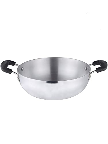 HOMETALES 25cm Aluminium Deep Kadhai (2600ml)