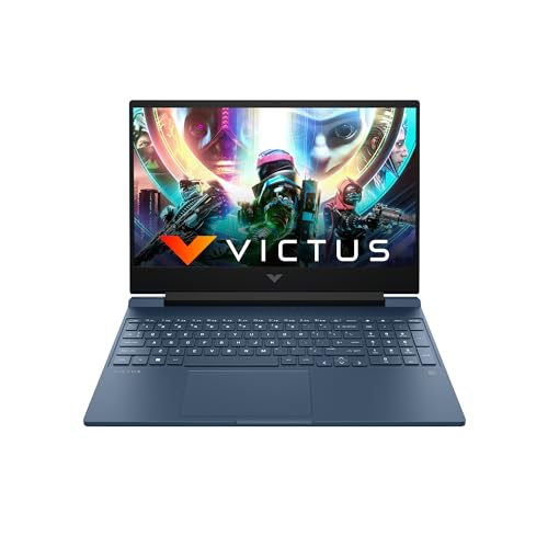 HP Victus Gaming Laptop, 12th Gen Intel Core i5-12450H, NVIDIA RTX 3050 GPU, 15.6-inch (39.6 cm), FHD, IPS, 144Hz, 9 ms Response time, 16GB DDR4, 512GB SSD, Backlit KB (MSO, Blue, 2.29 kg) fa0666TX