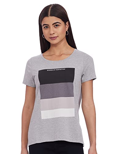 Vero Moda Women’s Regular T-Shirt (10262330-Grey Melange Grey XS)