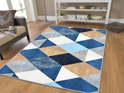 BSB HOME 3 x 5 Feet 3D Jet Multi Printed 3D Jet Vintage Persian Carpet/Rug/Runner and Carpets for Bedroom/Living Area/Home and Offices with Anti Slip Backing (3×5 ft, Crystal)