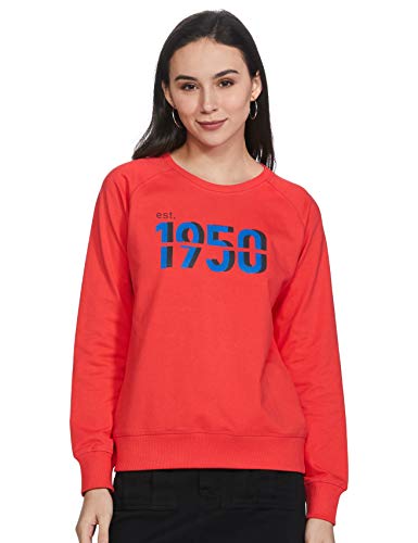 Amazon Brand – Symbol Women’s Cotton Crew Neck Sweatshirt (SYM AW20SW-VR07_Bright Pink _X-Large_Bright Pink_XL)