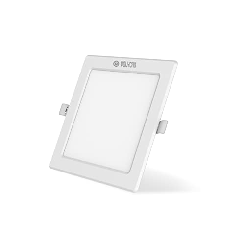Polycab 18W LED Panel Light Scintillate Edge Slim Square Smart Offers Bright Lumination Long Lifespan No Harmful Radiation (Warm White, 3000K, 1 PC, Cut Out: 7.79 inches)