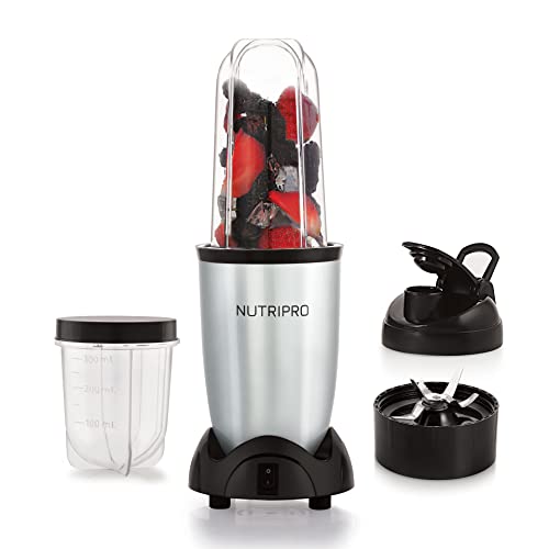 NutriPro Juicer Mixer Grinder – Smoothie Maker – 500 Watts (2 Jars, Silver)