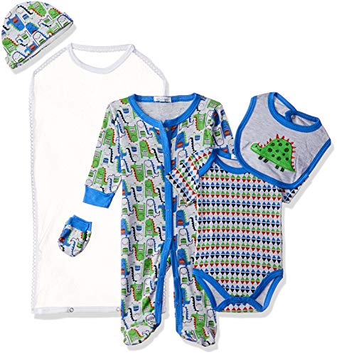 Mother’s Choice Baby Boy’s Cotton Clothing Set (IT9410_Grey/Blue Combo_3-6 Months)