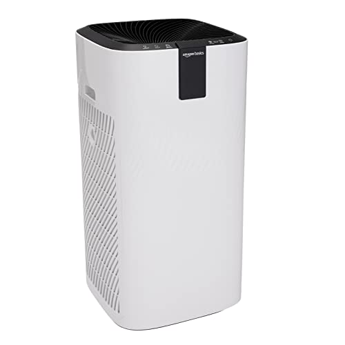 amazon basics Air Purifier with Dual Max Hepa Filter with 99.97% Efficiency|Suitable for Room Up Of 700 Sqft|3 Working Modes with Dynamic Air Quality Tracking,Filter Status Tracking & Sleep Mode,Black