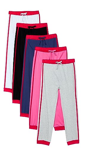 Amazon Brand – Jam & Honey Girl’s Cotton Color Block Pajama Bottom Pack of 5 (JHAW19GSW024_8-9Years_Multicolor1_Multicolored_8-9 Years)