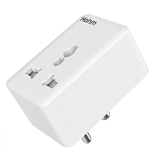 Polycab Hohm Lanre Wi-Fi 10 A Smart Plug with Energy Monitoring-Suitable for High Power Large Appliances like Mobile & Laptop Chargers, TV, Kettle (Compatible with Alexa and Google Assistant) (Pack of 1)