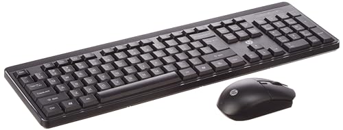 HP KM200 Wireless Mouse and Keyboard Combo, Full-Size Ergonomic Design, 3 Button and Built-in Scroll Wheel, 2.4 GHz Wireless connectio, 3 Years Warranty (7J4G8AA)