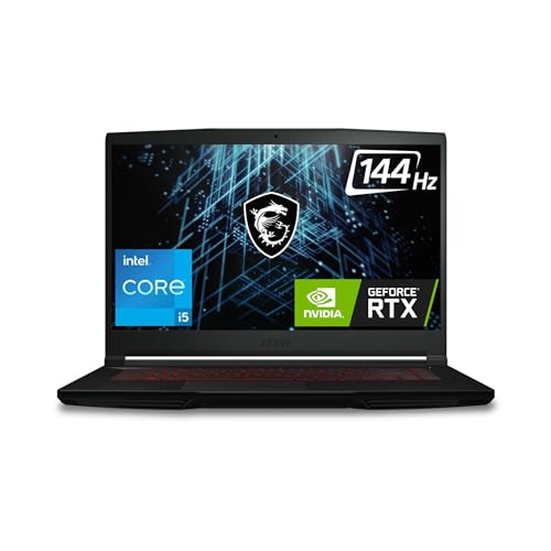 MSI GF63 Thin, Intel Core i5-11260H, 40CM FHD 144Hz Gaming Laptop (8GBx2 RAM/512GB NVMe SSD/Windows 11 Home/Nvidia GeForce RTX 3050, GDDR6 4GB/Black/1.8Kg), 11UC-1474IN