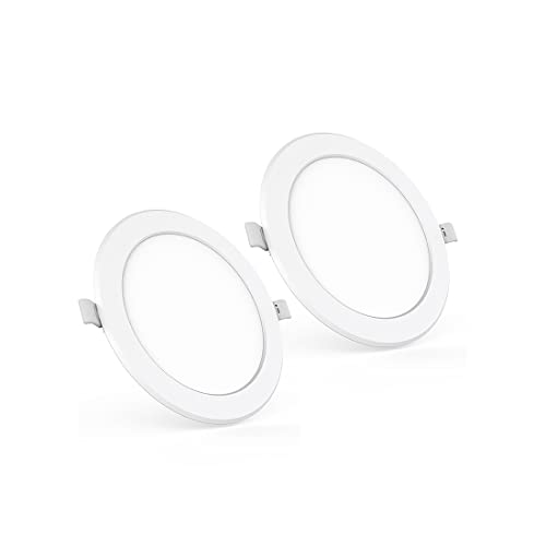 Polycab 12W LED Panel Light Scintillate Edge Slim Round Smart Offers Bright Lumination Long Lifespan No Harmful Radiation (Warm White, 3000K, 2 PCS, Cut Out: 5.9 inches)