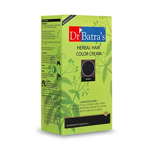 Dr Batra’s Herbal Hair Color Cream with Natural Ingredients – Black | Herbal Hair Color without Chemicals
