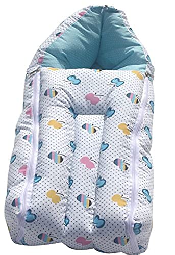 Amardeep and Co Blue Color Baby Quilt/Sleeping Bag Cum Baby Carry Bag 64 * 41 cms