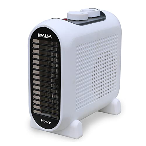 Inalsa Electric Fan Heater Hotty – 2000 Watts Variable Temperature Control Cool/Warm/Hot Air Selector | Over Heat Protection | ISI Certification, White
