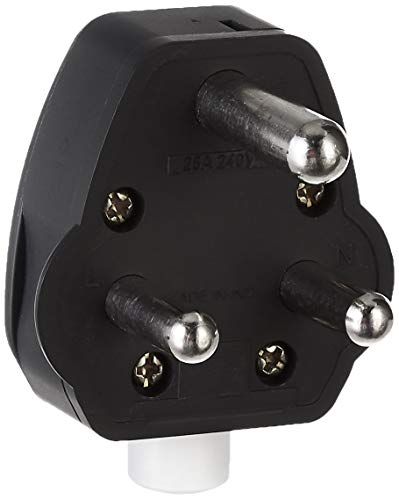 Anchor by Panasonic 16A 3 Pin Plug Top 240V (Matte Black, Pack of 10)