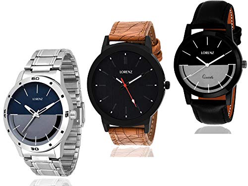 LORENZ Set of 3 Men’s Watches | Watches for Boys | MK-465361A