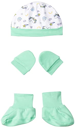 Amazon Brand – Jam & Honey Baby-Girl’s Cotton Clothing Set (GGP3-01_Multicolor 3_0-3 Months)