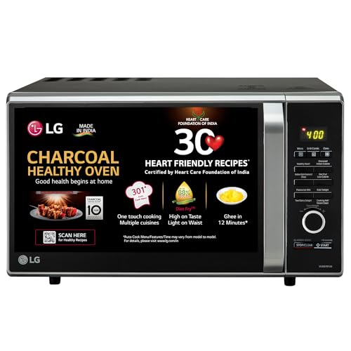 LG 28 L Charcoal Convection Microwave Oven (MJ2887BFUM, Black), Free 1 Year Extended warranty