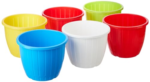 GTB 10 INCH Duro Pot Multicolor Flower Pot – (6)