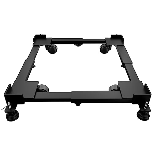 Lifelong Heavy Duty Adjustable Metal Stand/Trolley with Wheels,Front & Top Load Automatic Washing Machine Stand,Heavy Load Fridge/Refrigerator,Dishwasher Stand|Upto 160Kg(Min:17″x19.5″,Max:25″x30.5″)