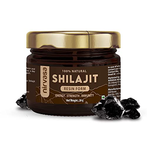 Nirvasa Pure Original Himalayan Shilajit/Shilajeet Resin 20g | Improve Strength & stamina for men & women | 4X Concentrated formula, Stronger Than Pills & Capsules