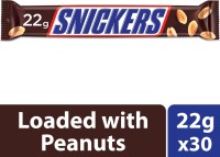 SNICKERS Peanut Chocolate Bars(30 x 22 g)