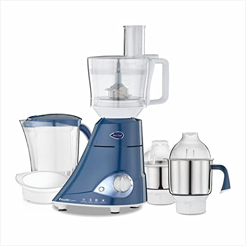 Preethi Blue Leaf Expert MG-214 Mixer Grinder, 750 Watt, Blue, 4 jars – Super Extractor juicer Jar & Master Chef Jar, Vega W5 motor with 5yr Warranty & Lifelong Free Service