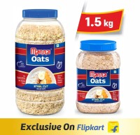 Manna Oats – 1.5kg (1kg x 1 Jar and 0.5kg x 1 Jar) | Gluten Free Steel Cut Rolled Oats | High in Fibre & Protein | 100% Natural | Helps Maintain Cholesterol. Good for Diabetics Plastic Bottle(2 x 0.75 kg)