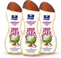 Parachute Advansed Deep Cleansing Shower Gel Daily Exfoliation, Coconut Shell Beads & Coconut Water(3 x 250 ml)