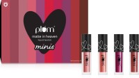 Plum Matte In Heaven Liquid Lipstick Minis | Set Of 4 | Non-Drying | Smudge-Proof(Lychee-licious, Cinnamon pop, Very berry & Cocoa mocha, 6 ml)